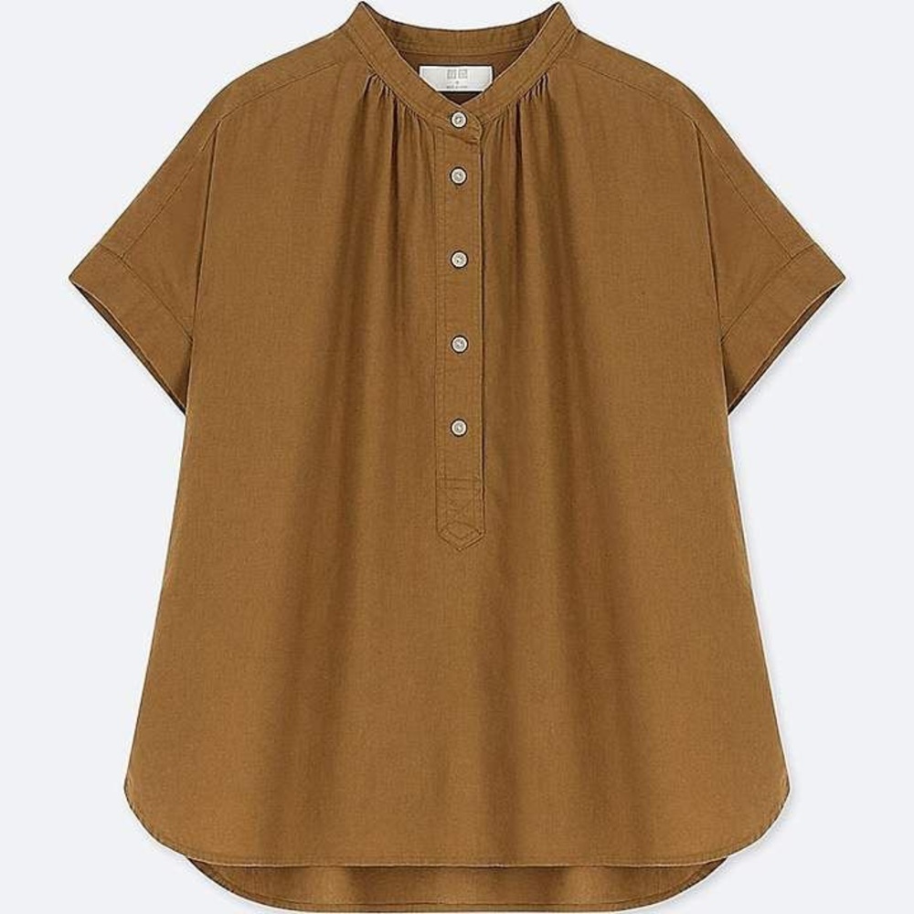 UNIQLO Linen Button Blouse